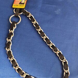 Petmate Comfort Chain Training Collar 3mm x 22" Black NEW